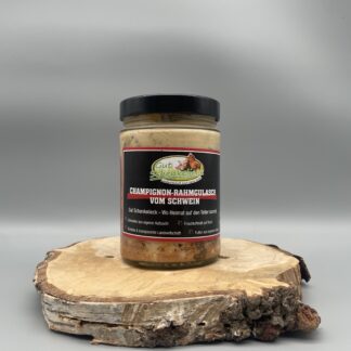 Champignon-Rahmgulasch vom Schwein